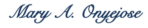 signature, Dr. Mary Onyejose